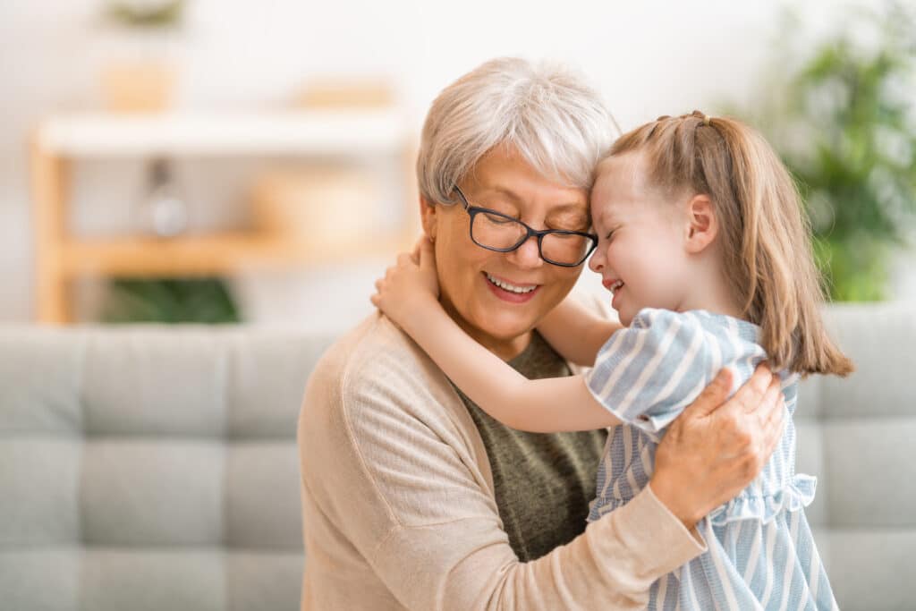 nice girl and her grandmother